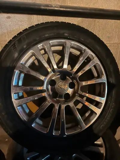 Set of 4 Chevy tires on rims. Tires came off a Chevy Cruize