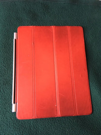 iPad leather cover red