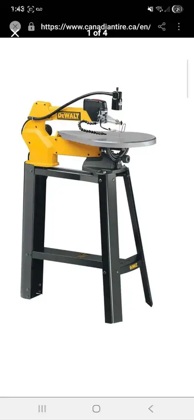 DEWALT DW788 Variable-Speed Scroll Saw, 20-in and Stand, View more