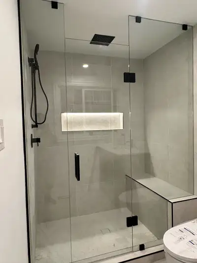 CUSTOM SHOWER GLASS ENCLOSURES SHOWER DOORS BATHTUB GLASS SLIDER, View more