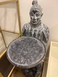 Side table of The Terracotta Army art pieces 
