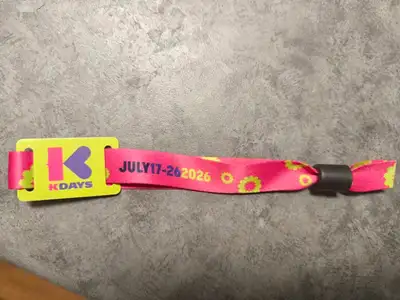 K Days 10 day entry pass wrist band ,,, View more