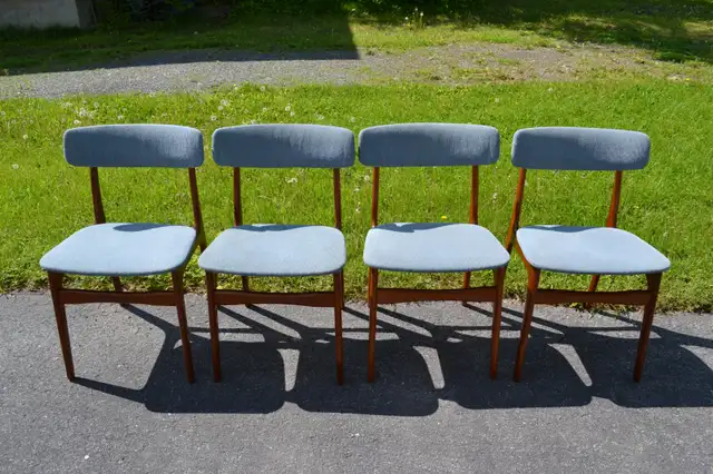 mid century teak dining chairs in Chairs & Recliners in Kingston - Image 5