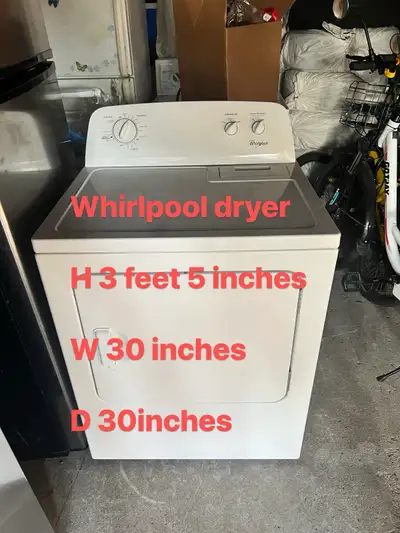 Good condition Whirlpool Dryer $150, View more