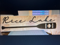 Rice Lake & Canadian Paddle Wall Art/ Sign