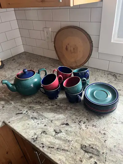 Denby harlequin red/blue/green dishware, View more