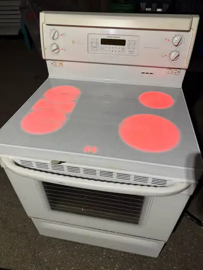 white glass top electric stove, View more
