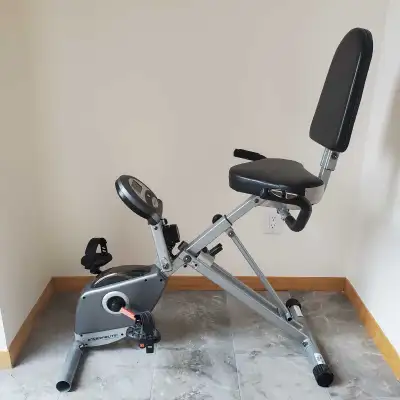 New Folding Recumbent Exerciser Bike Folds for easy storage Fully adjustable LCD Screen New Conditio...