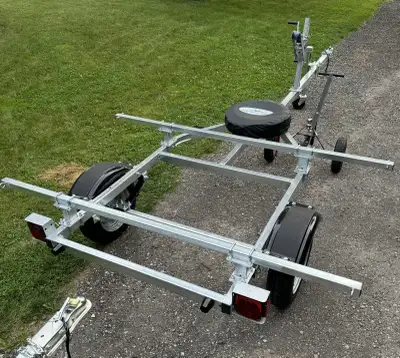 TR15-GLV-RT Angler 78" Trailer Galvanized welded steel frame construction with retractable tongue an...