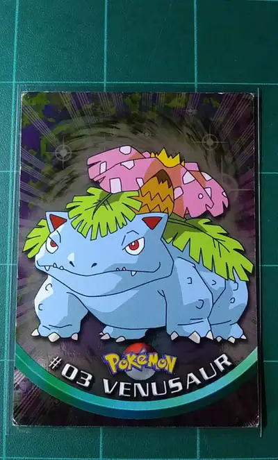 Pokemon Card Topps Series 1 # 03 Venusaur Foil Blue Label, View more