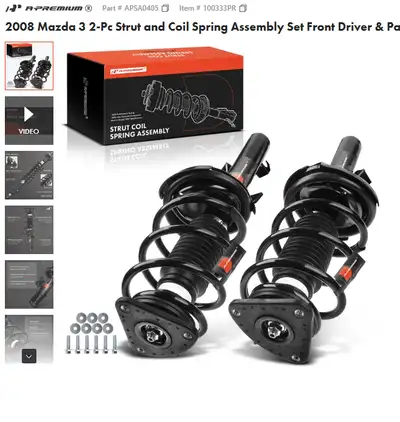 High quality A-Premium aftermarket parts - Shock Absorber 2-PC Front Driver & Passenger A-Premium Sh...