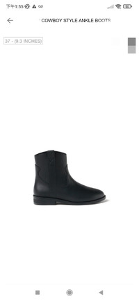 New Zara Women cowboy ankle Boots