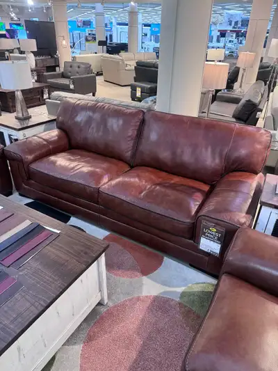 leather Broun sofa, View more
