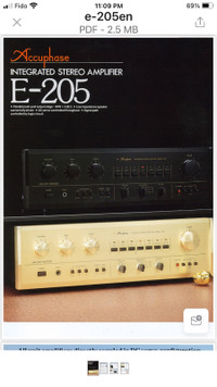Excellent used Accuphase amplifier E205 (220V)