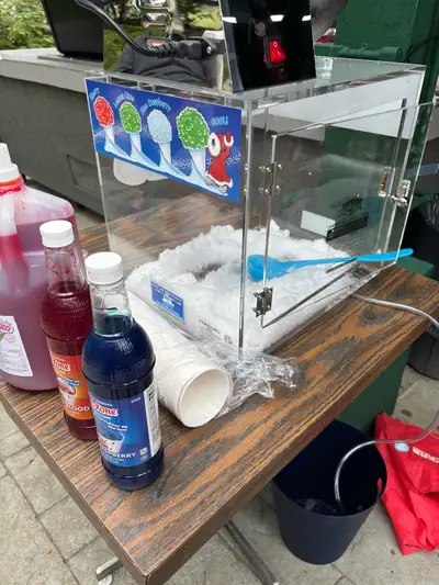 Snack concession machines for rent. 1- Snow cone machine includes syrups and paper cones for 50 serv...