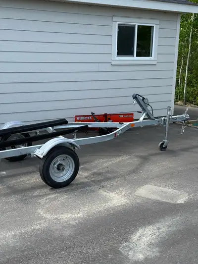 2 years old next to no miles on trailer. (Brooks to sylvan lake, in & out of lake both years)