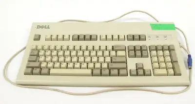 Vintage Dell mechanical keyboard tested good model AT101W PS/2, View more