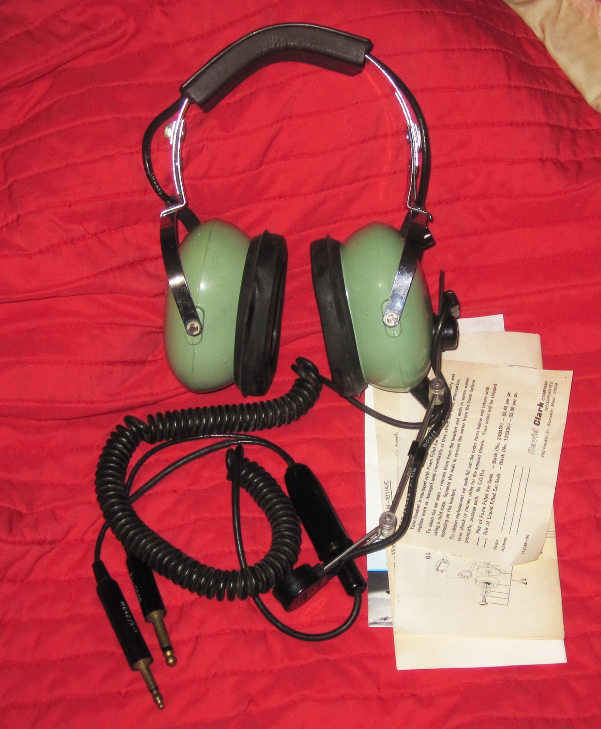 David Clark H10-56 Helicopter Pilot Aviation Headset Headphones