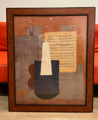 Cadre Reproduction Picasso - Guitare et Partition..