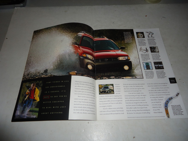 1998 SUBARU OUTBACK DEALER SALES BROCHURE. LIKE NEW! in Arts & Collectibles in Belleville - Image 3