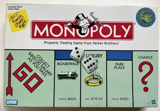Monopoly Board Game (Ages 8 to Adult) in Toys & Games in Delta/Surrey/Langley - Image 2