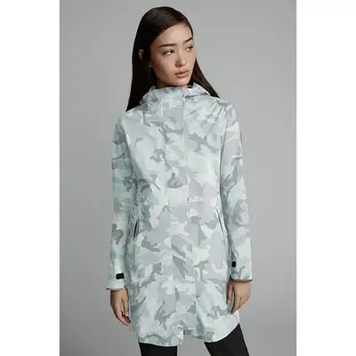 CANADA GOOSE WOMENS SALIDA RAIN JACKET BLACK LABEL COLOUR IS ICE CAMO SIZE MEDIUM GENTLY WORN, WORN...