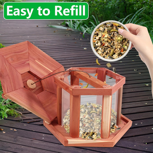 #ROVARD Cedar Hexagon Shaped Gazebo Bird Feeder in Other in City of Toronto - Image 4