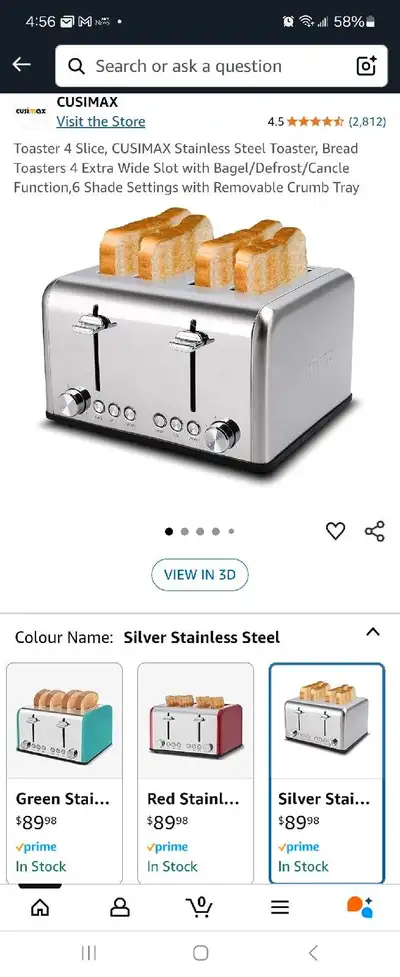 CUSIMAX  4 Slice Toaster , View more
