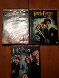 Three Harry Potter DVDs all white screen Editions