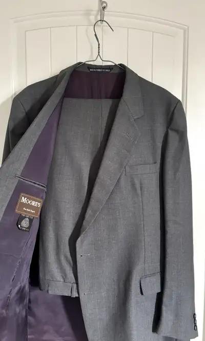 MOORE’S Grey Pin Strip Suit , View more