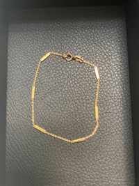 JENNIFER MEYER 14K/18K Yellow Gold Bar Bracelet