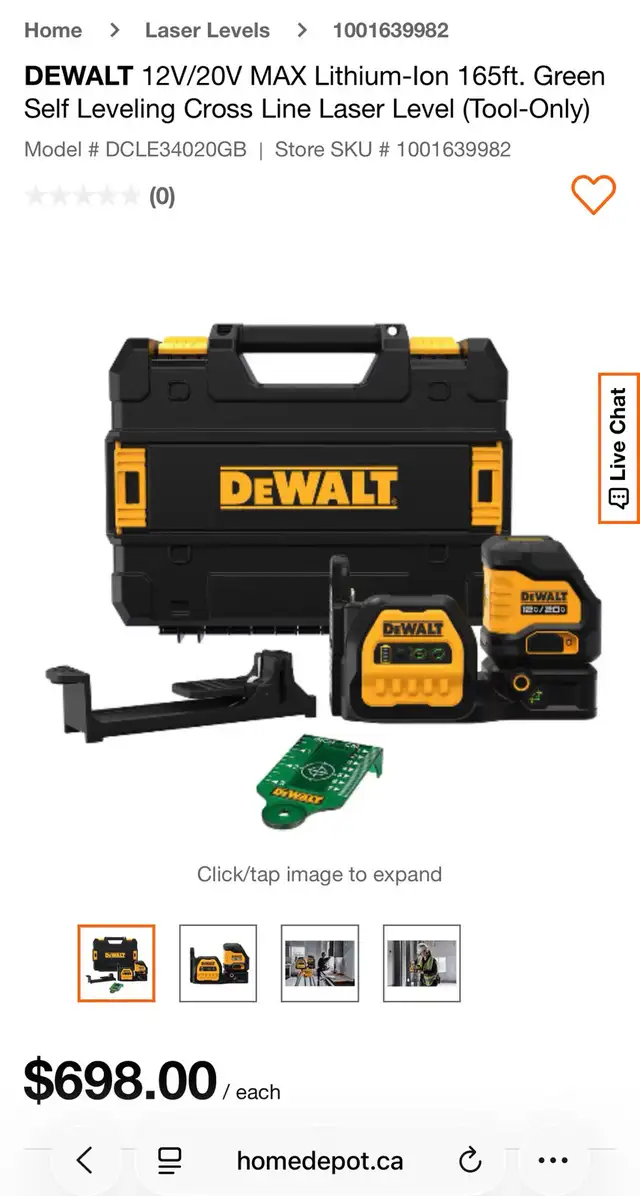 DEWALT 20V MAX Green Cross-Line Laser Level in Power Tools in Oshawa / Durham Region - Image 6