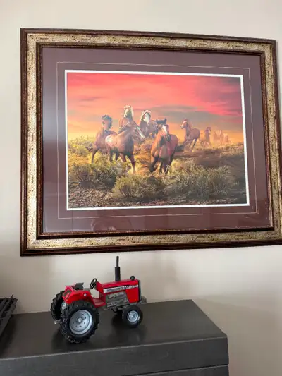 ST PAUL ALBERTA - dispersing my horse pictures - have a Roberta Wesley framed picture 36” X 30” of W...