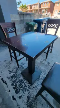 Table with 4 chairs used 