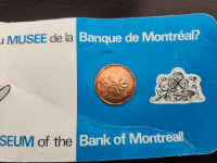 BANK OF MONTREAL Museum 1992 Penny - Mint State