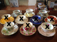 $Reduced$ Box 113 - Vintage Quality English China Teacup Sets