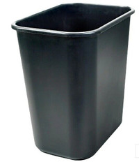 2 Staples Wastebasket,  Garbage Can Garbage Pail Black - $7 each