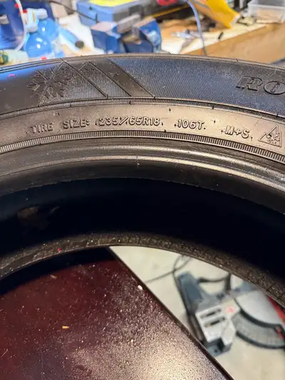 Good year winter command 235/65r18 106t Used for two winters Excellent condition