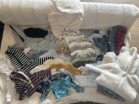 Clothes for baby boy 0-3 months  60 items. 