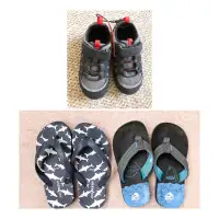 New with tags boys size 11 sneakers plus two pairs of flip flops