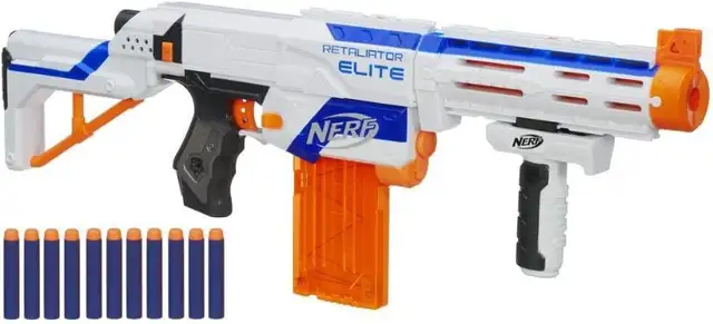 NEW Nerf Elite RETALIATOR XD blaster gun w/attachments/darts/mag in Toys & Games in Oshawa / Durham Region - Image 3
