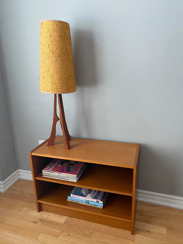 Teak Mid Century Modern Bookcase Credenza Console Hutches