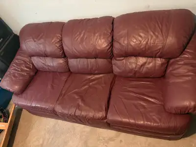 Real leather. Obo. Serious buyers will come see the furniture. Don’t bother negotiating in Tex until...