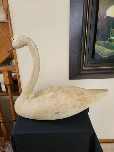 SWAN MARKED ON BOTTOM, MEASURES 10"wx26"dx21"h, great addition, View more