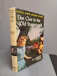 NANCY DREW CLUE IN THE OLD STAGECOACH, vintage, 1962