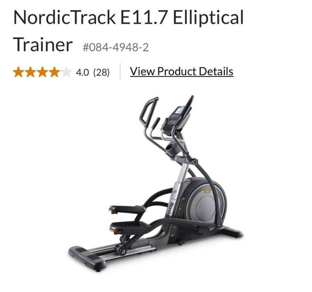 NordicTrack E11.7 Elliptical Trainer in Exercise Equipment in Edmonton - Image 2