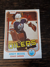 1981-82 O-Pee-Chee Hockey Andy Moog Rookie Card #120
