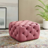 Versatile Upholstered Square Ottoman