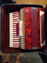 Cellini accordion 120 bass red/white
