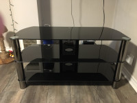 glass TV stand 